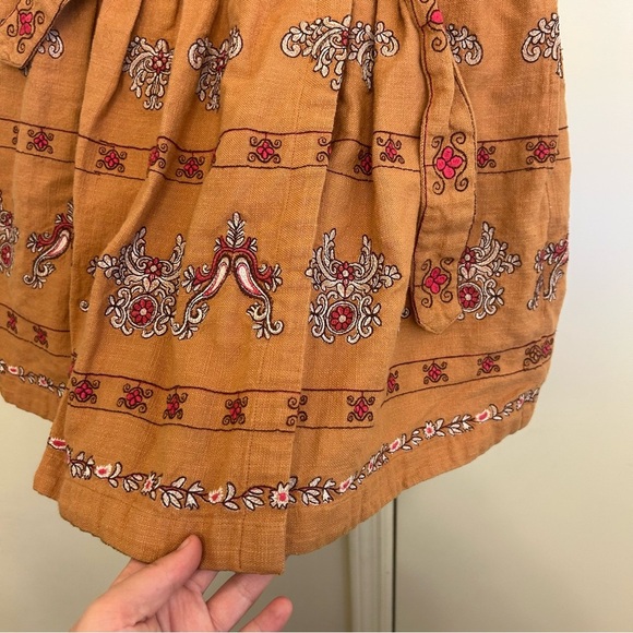 Anthropologie Meghan Embroidered Mini Skirt Size 10 Boho Cotton Festival Chic - Picture 5 of 9